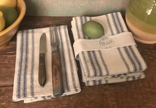 OLG-07 Blue Striped Napkins - Set of 4