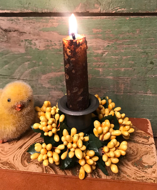 NV-130 Yellow Berry Candle Ring