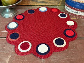 DD-300 Wool Americana Round Penny Mat