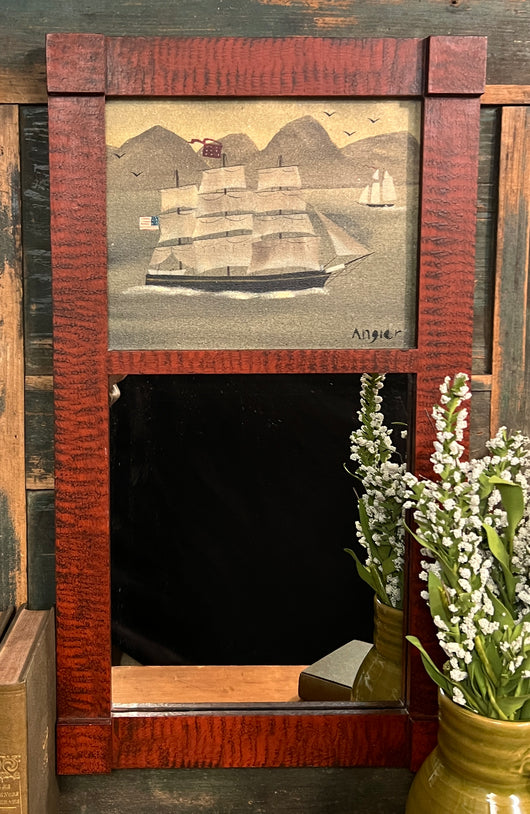 NV-811 Mirror with Original Ship Canvas Painting
