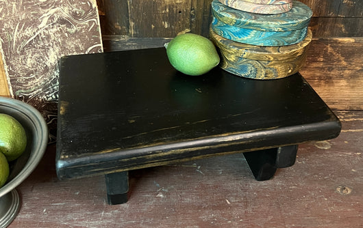 WD-49 Rectangle Wood Riser - Aged Black