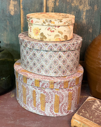 ER-2616 Aged Paper Covered Boxes - Set of 3