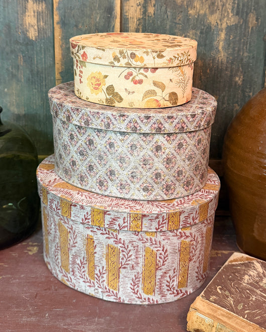 ER-2616 Aged Paper Covered Boxes - Set of 3