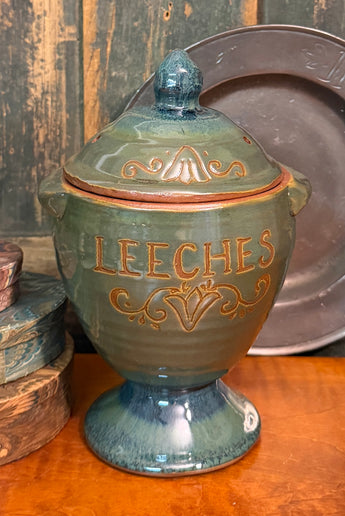 EJS-168 Covered Leeches Jar - Green