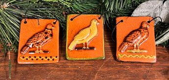 GMS-T112 Shooner Redware Bird Ornaments