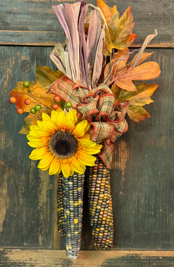 NV-HC3 Handing Harvest Corn with Faux Flowers