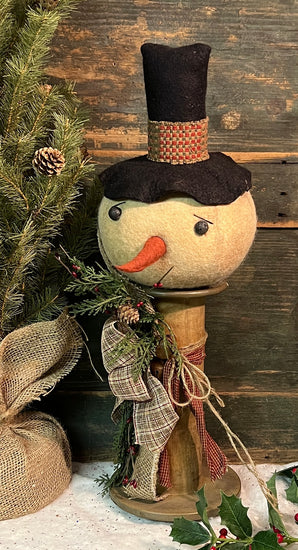 TBH-38G Large Fabric Snowman Head on Bobbin