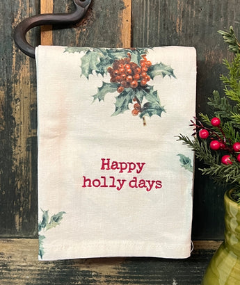 PBK-118274 Happy Holly Days Dish Towel
