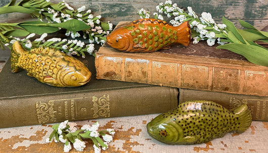GMS-F108 Shooner Redware Fish Figurines
