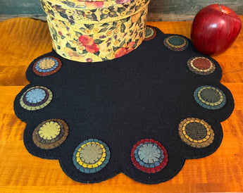 NG-230B Wool Round Penny Mat