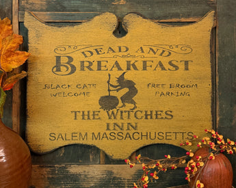 NV-DBWS 'Dead & Breakfast Witches Inn' Hanging Wood Sign