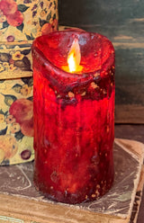 RJ-SFC-R Realistic Flame Votive Candle - Red