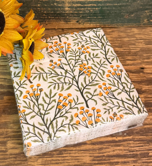 BI-09 Paper Cocktail Napkins - Tansy