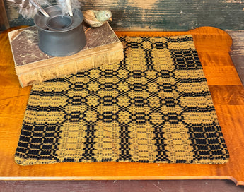 CD-CM-MB Coverlet Candle Mat - Mustard & Black