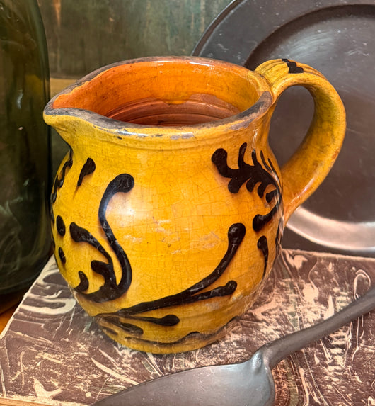 GMS-1777 Shooner Redware Small Pitcher - 1822 Tulips