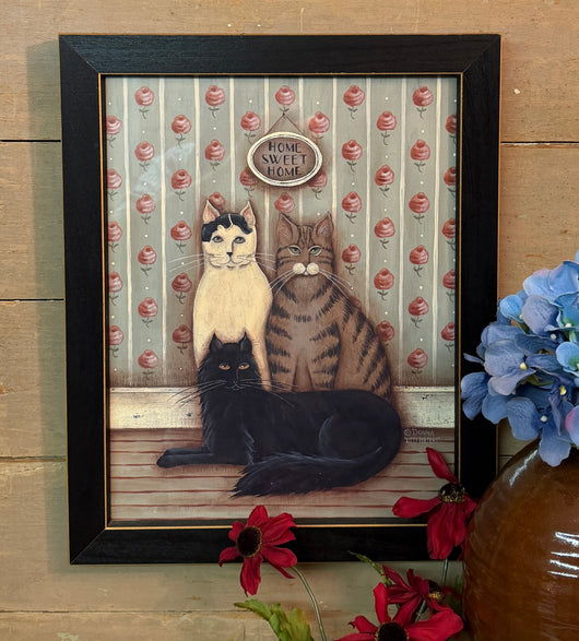 NV-1188 Framed 'Kitties' Print