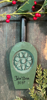 NV-1073 Vintage John Dunn Butter Mold with Santa Painting