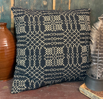 PC-PI-BT Coverlet Pillow - Black & Tan