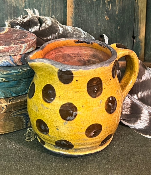 GMS-1727 Shooner Redware Small Pitcher with Dots