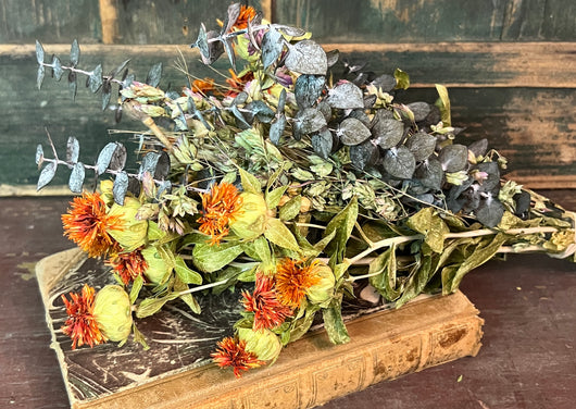 NET-SDB-F Small Dried Flower Bunch - Safflowers