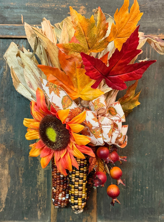 NV-HC1 Handing Harvest Corn with Faux Flowers