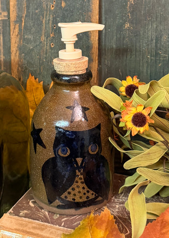CC-2503 Pottery Owl Soap Pump Dispenser