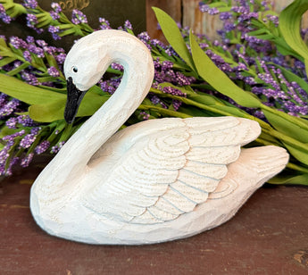 AT-6 White Resin Swan