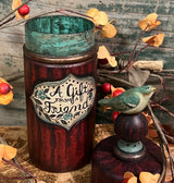 WW-419 "A Gift from a Friend" Covered Jar with Bird