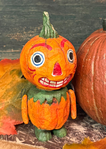 ERX-2687 Signed Limited Edition Pumpkin Head Man by Debbie Thibault