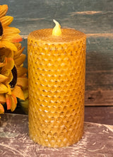 RJ-HC-M Honeycomb Battery Operated Timer Pillar - Mustard