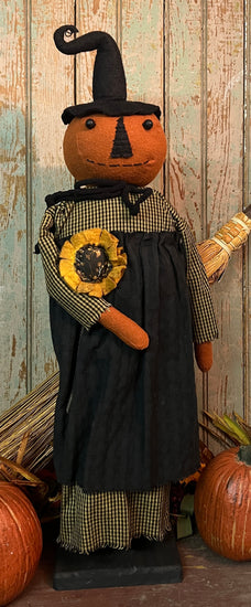 TBH-30C Tall Fabric Pumpkin Witch