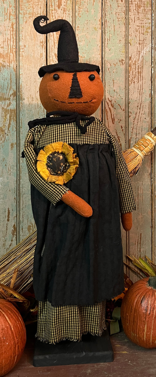 TBH-30C Tall Fabric Pumpkin Witch