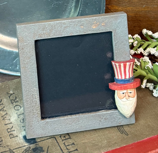 ER-2635 Hand-painted Frame with Carved Uncle Sam