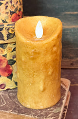 RJ-SFC-M Realistic Flame Votive Candle - Mustard