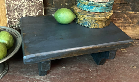 WD-47 Rectangle Wood Riser - Aged Blue
