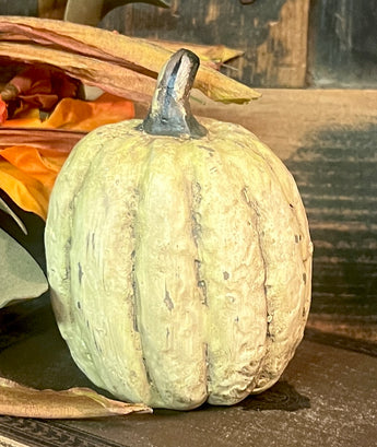RA-169 Small Tall White Paper Mache Pumpkin