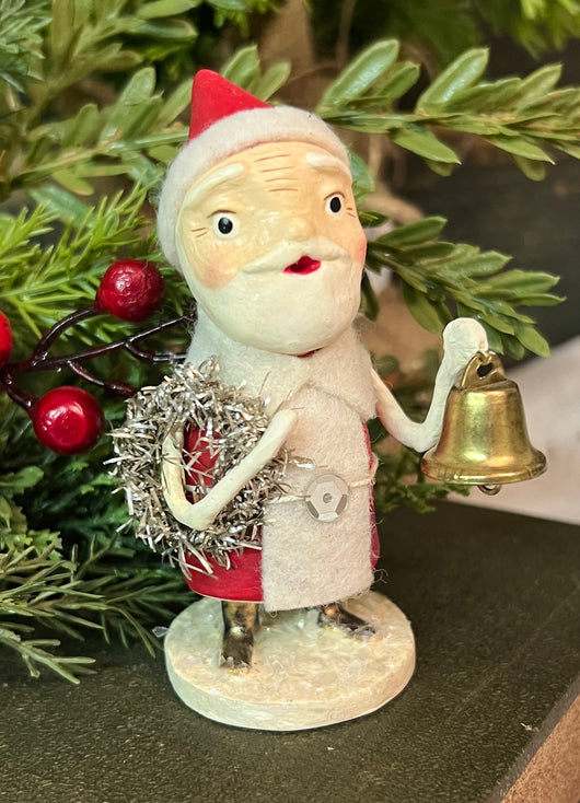 BLD-10 Santa with Wreath & Bell Figurine