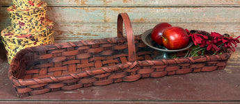 BG-B728R Long Red Gathering Handled Basket - Red