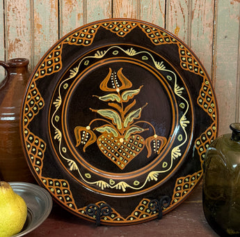 NV-1150 Large Tulip Redware Plate