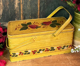 HH-90 Hand-painted "Strawberries" Tole Painted Tin Lunchbox