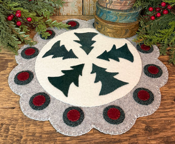 NG-246 Wool Tree Scalloped Penny Mat