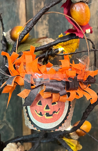 SW-07 Jack-O Peat Pot Ornament