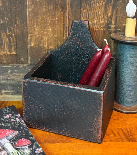 PEN-57B Small Box with Tab Back - Black over Red