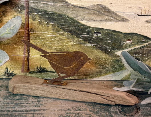 EG-W2 Rusty Bushtit on Driftwood