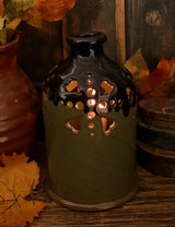 SE-220A Redware Luminary - Green & Black