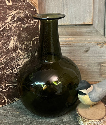 SF-04 Green Glass Bud Vase