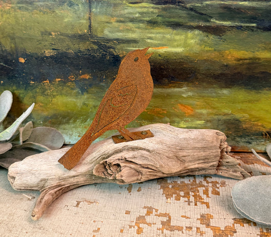 EG-W7 Rusty Sparrow on Driftwood