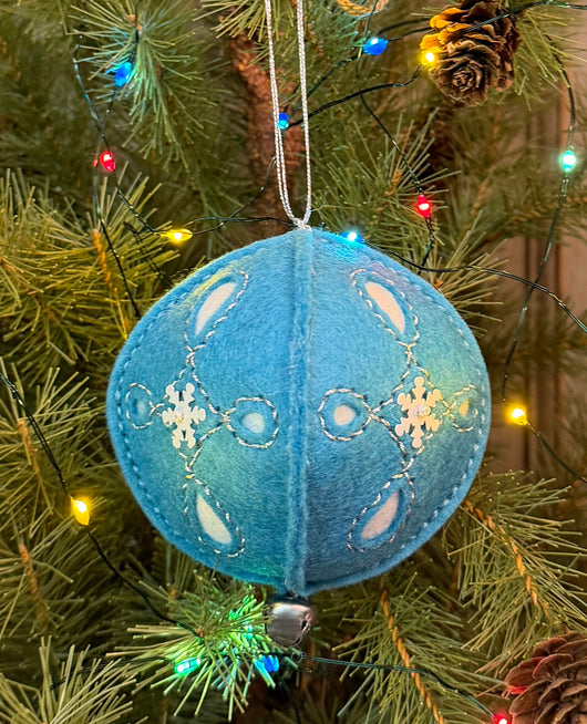 NG-227L Wool & Felt Merino Ornament - Blue