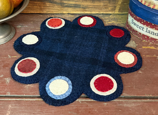 DD-301 Wool Americana Round Penny Mat