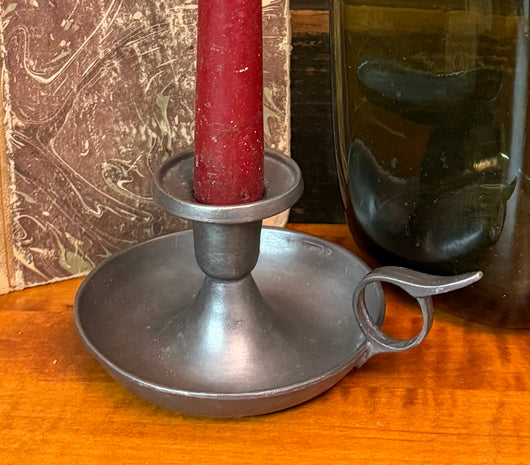 VN-05 Old World Pewter Fingerhold Candlestick - From our Personal Collection